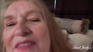 Aunt Judy's - Busty 61yo Amateur GILF Maggie gives you a HAND JOB (POV Experience)