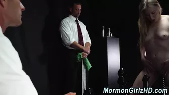 Mormon teen gets creampie