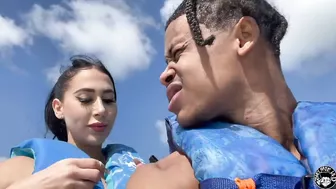 lil d klaps Valerie kay on a jetski