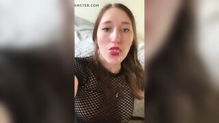 Beautiful young girl swallowing cum