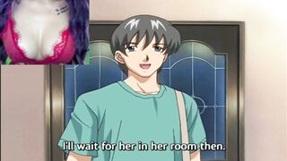 Stepmom and stepdaughter have huge tits and a lucky young man eats them - Hentai Bakunyuu Oyako Ep. 1