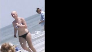 candid running playful beach teen tit and ass voyeur