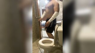 Stepson Needs Help Peeing and Takes Advantage of His Beautiful Stepmom to Help Him Grab His Cock