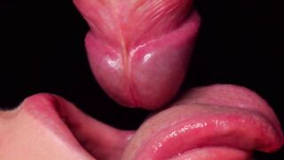 CLOSE UP: BEST Milking Mouth for your DICK! Sucking Cock ASMR, Tongue and Lips BLOWJOB