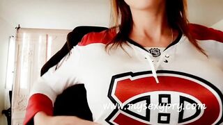 Mysexypry HABS fans girl flash BIG BOOBS for my best hockey team! ( mysexypry )
