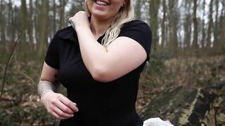 Caught! Public Blow & Fuck, Blonde Milf Strips & Takes A Huge Outdoor Facial