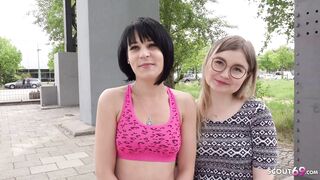 GERMAN SCOUT - TWO CANDID GIRLS FROM BERLIN I FIRST FFM THREESOME AT REAL PICKUP SEX