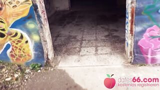 PUBLIC POV! MILF Danka Diamond BANGED in abandoned building! Dates66