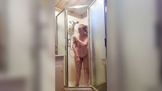 Bbw granny in shower