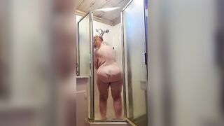 Bbw granny in shower