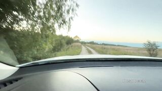 Cute hitchhiker agreed to suck and fuck - Russian Public Agent