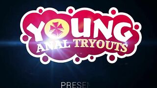 Young Anal Tryouts - Dude gives his gentle girl a rough anal (Milane Blanc)