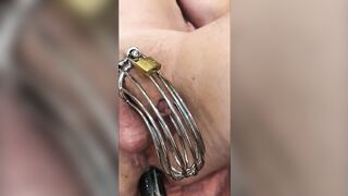 Cum in chastity for Mistress Mary and eat it all!