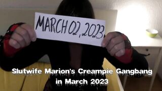 Slutwife Marion's Creampie Gangbang in March 2023