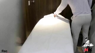 Married woman getting a special massage