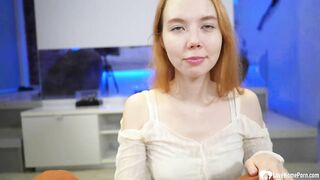 LOVEHOMEPORN - Redhead girlfriend loves to eat my hard cock