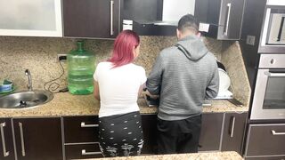 My Husband's Friend Grabs My Ass When I'm Cooking Next To My Husband Who Doesn't Know That His Friend Treats Me Like A Slut NTR