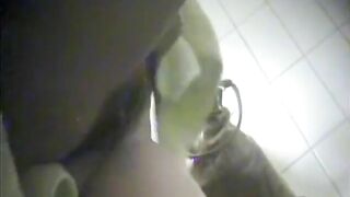 Big ass cheeks with panty thong between on spy camera