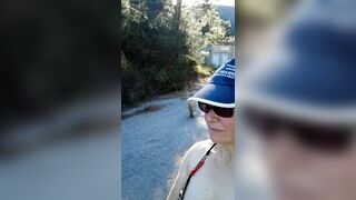 Danger!! Milf sneaking around Government Private Property bouncing tits!! part 5