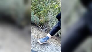 Danger!! Milf exploring and pissing inside Government Private Property naked!! part 4