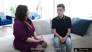 MOMMY'S BOY - Busty MILF Natasha Nice Takes Her Cute Stepson's Anal Virginity! French Subtitles