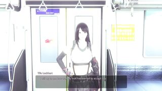 Tifa Lockhart in train (aka Tifa Lockheart Tifa Rokkuhāto) final fantasy make the best service for me - handjob and irrumatio to get facial into her teen face - 3d sfm animation