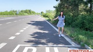 StreetFuck - Public Sex with Hitchhiking Beauty Emelie Crystal