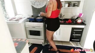 Hot maid seducing the boss! Couple (Adam and Eve)