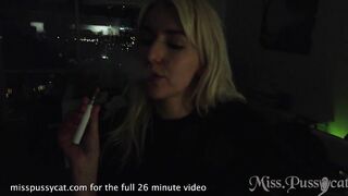 A hot lesbian pov date night video of pussy licking and double dildo clit grinding