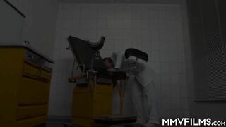 Lovely cutie gets fucked by two doctors