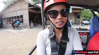 ATV buggy tour for this horny amateur couple making a homemade sex video after