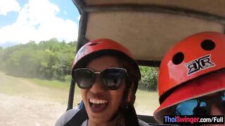 ATV buggy tour for this horny amateur couple making a homemade sex video after