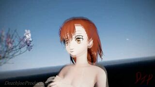 MMD R18 4k Misaka Mikoto bikini & stockings - hi fi raver - 1029