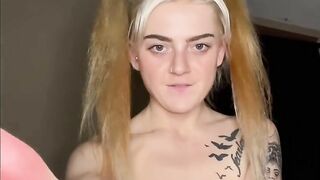 HORNY TEEN MASTURBATES AND BEGS TO CUM PT1