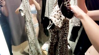 Choosing new sexy outfits in the fitting room for my future videos (part 2)