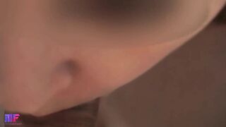 ???? Gentle blowjob close-up dripping oral creampie