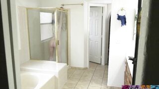 Stepmom seduces stepson in the bathroom