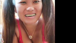 Asian teen pigtails deepthroat BWC swallow cum #55