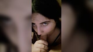 19 Year Old Gorgeous Brunette Passionately Sucks My Dick