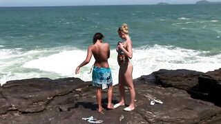 Best Holiday of their lives she said: Big Tits Lesbian Mayhem Outdoors