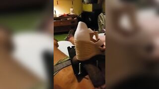 Ballbusting with high heels huge orgasm