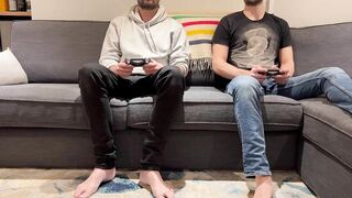 Wife fucks husbands friend during game night while he watches then takes sloppy seconds