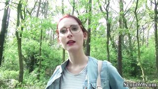 GERMAN SCOUT - REDHEAD SCHOOLGIRL LIA SEDUCE TO FUCK PUBLIC FOR MONEY