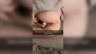Cheating Girlfriend sends videos while fucking Snapchat Cuckold German
