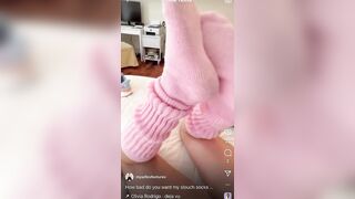 Pink slouch socks teaser