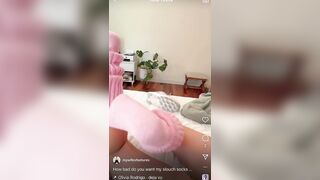 Pink slouch socks teaser