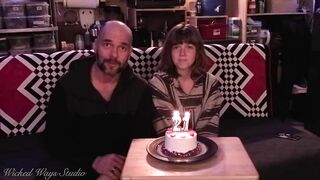 Watch little Lavender get Spanked and Fucked on her Birthday, Sweet Young Babe gets a Deep Cream Pie