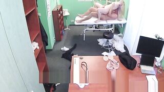 Fake Hospital Fit blonde sucks cock so doctor gives her boobs