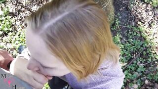 Curvy German Teen picked up on Hiking Trail and face fucked