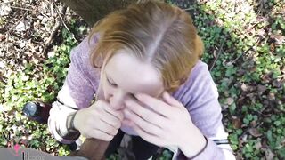 Curvy German Teen picked up on Hiking Trail and face fucked